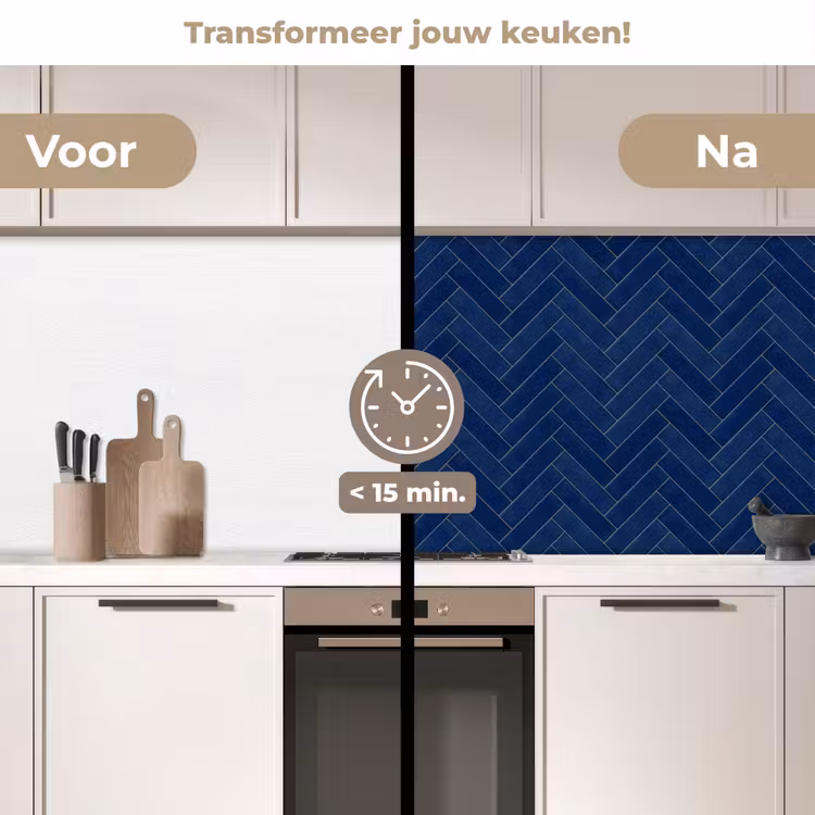 Keuken achterwand - Visgraat - Wandtegel - Donkerblauw - Navy Blue — 3