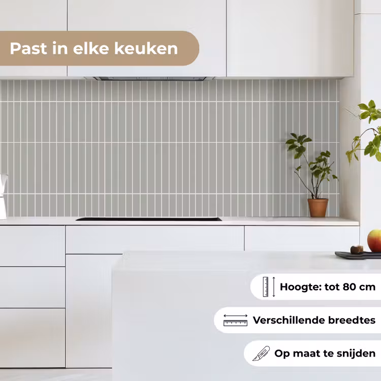 Keuken achterwand - Wandtegel - Verticaal - Lichtgrijs — 7