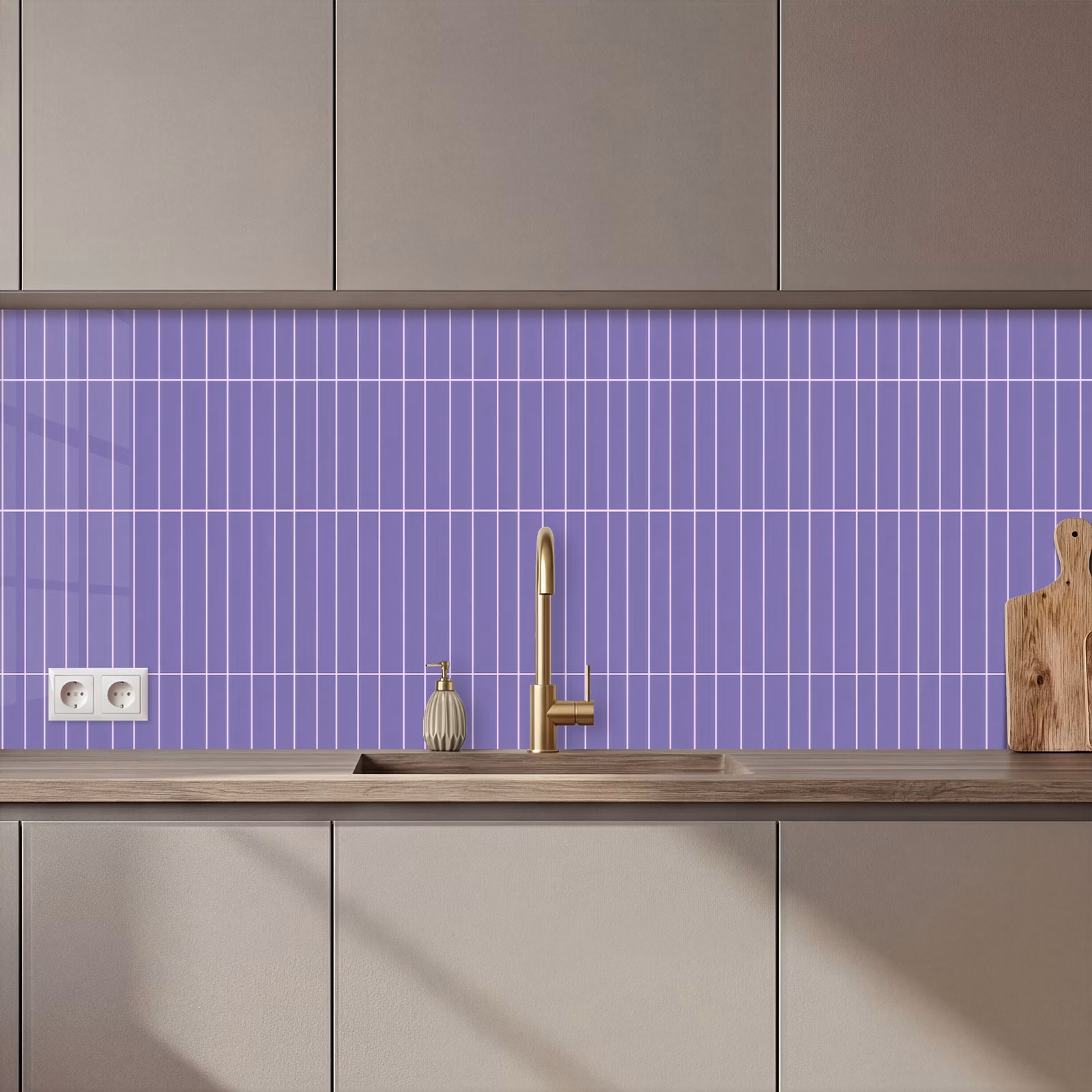 Keuken achterwand - Patroon - Tegel - Lila — 1