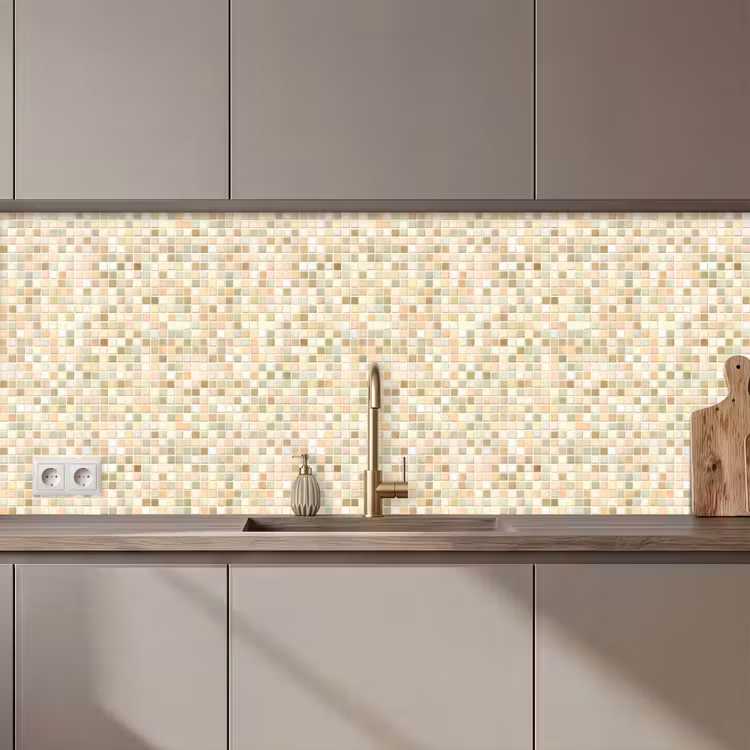 Keuken achterwand - Mozaïek - Patroon - Beige — 1