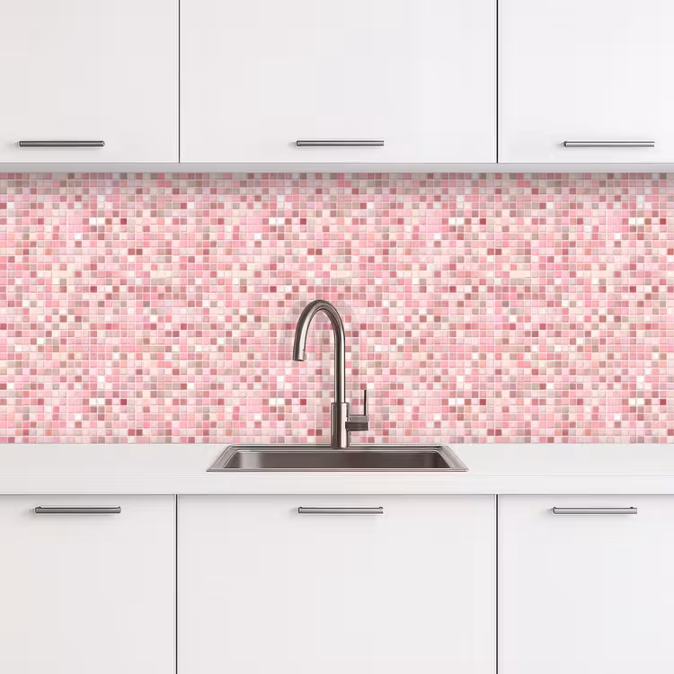 Keuken achterwand - Mozaïek - Patroon - Roze — 4