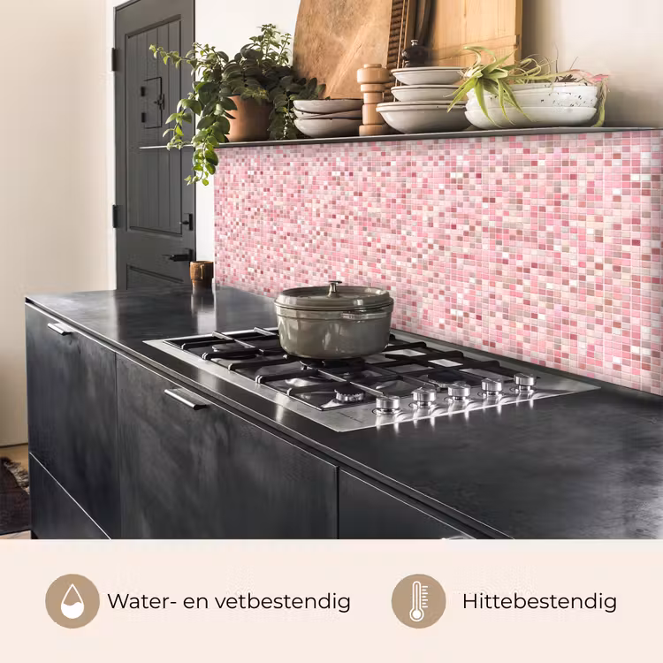 Keuken achterwand - Mozaïek - Patroon - Roze — 5