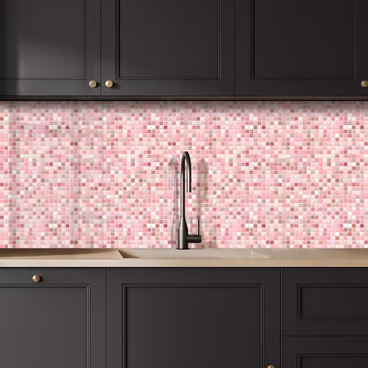 Keuken achterwand - Mozaïek - Patroon - Roze — 6