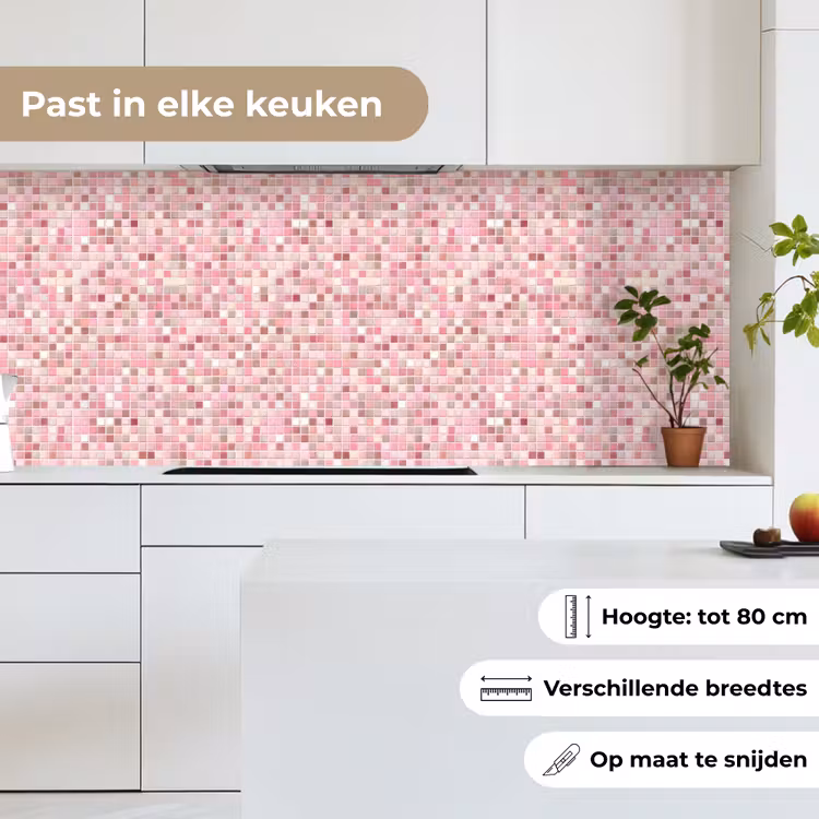 Keuken achterwand - Mozaïek - Patroon - Roze — 7