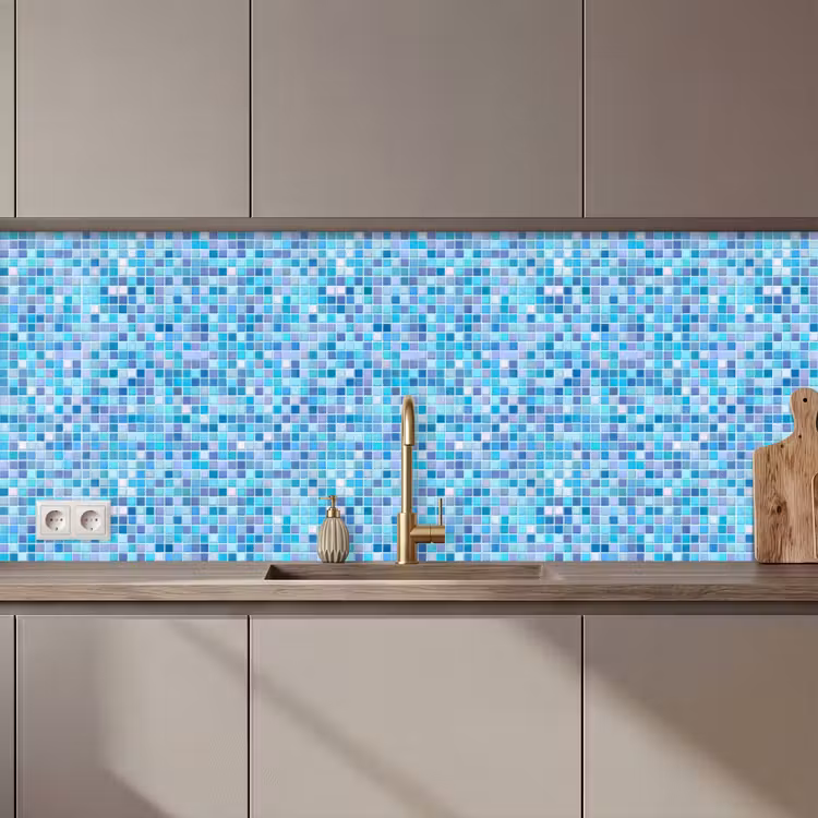 Keuken achterwand - Mozaïek - Patroon - Turquoise — 1