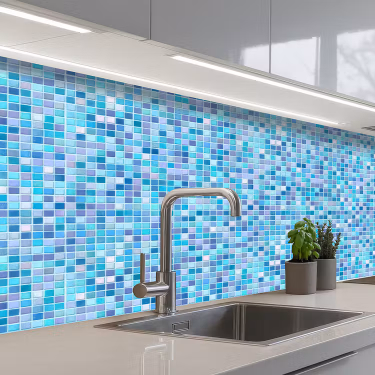 Keuken achterwand - Mozaïek - Patroon - Turquoise — 2