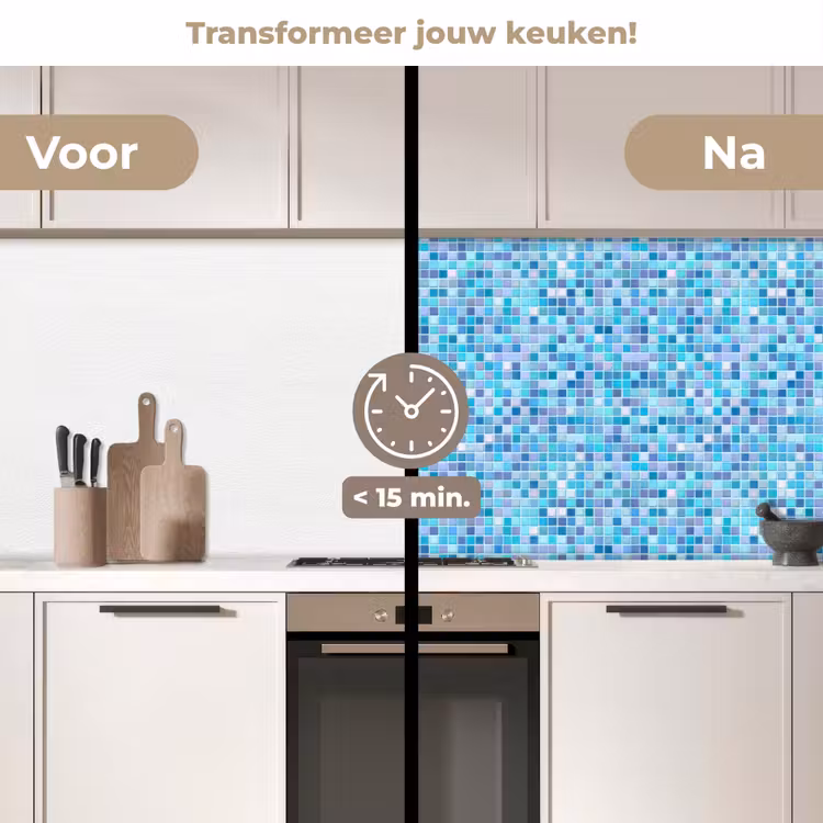 Keuken achterwand - Mozaïek - Patroon - Turquoise — 3