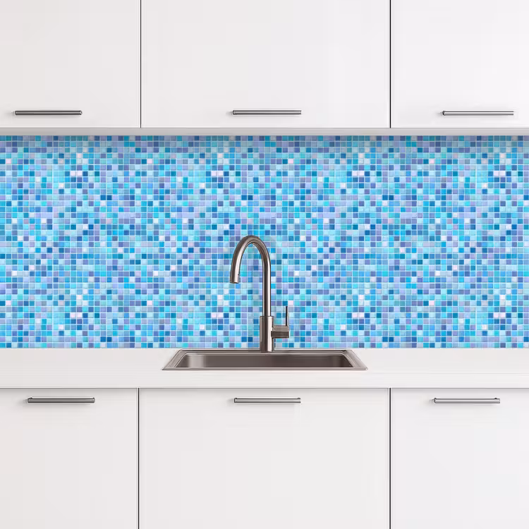 Keuken achterwand - Mozaïek - Patroon - Turquoise — 4