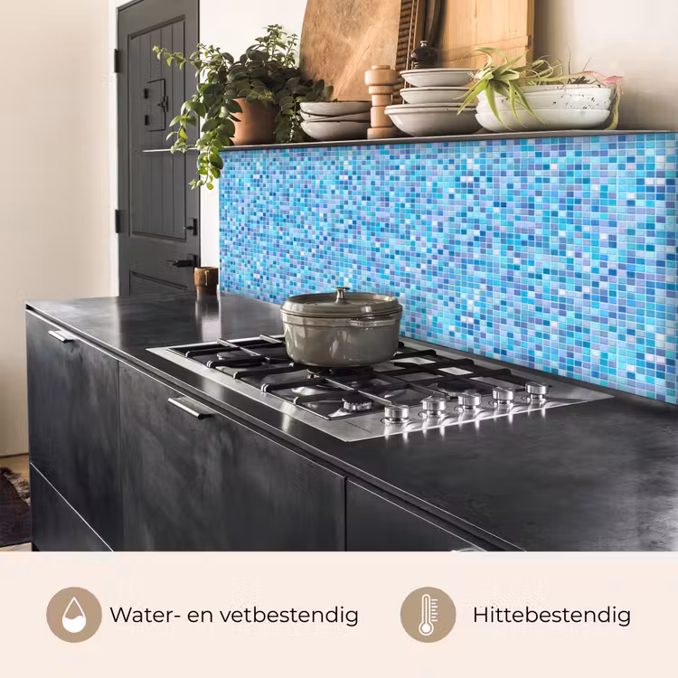 Keuken achterwand - Mozaïek - Patroon - Turquoise — 5