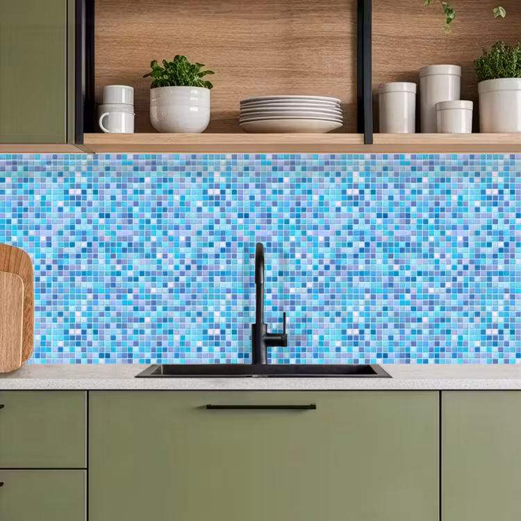 Keuken achterwand - Mozaïek - Patroon - Turquoise — 8