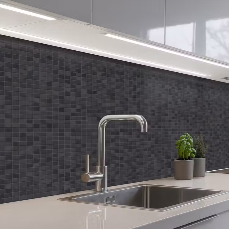 Keuken achterwand - Mozaïek - Patroon - Zwart — 2