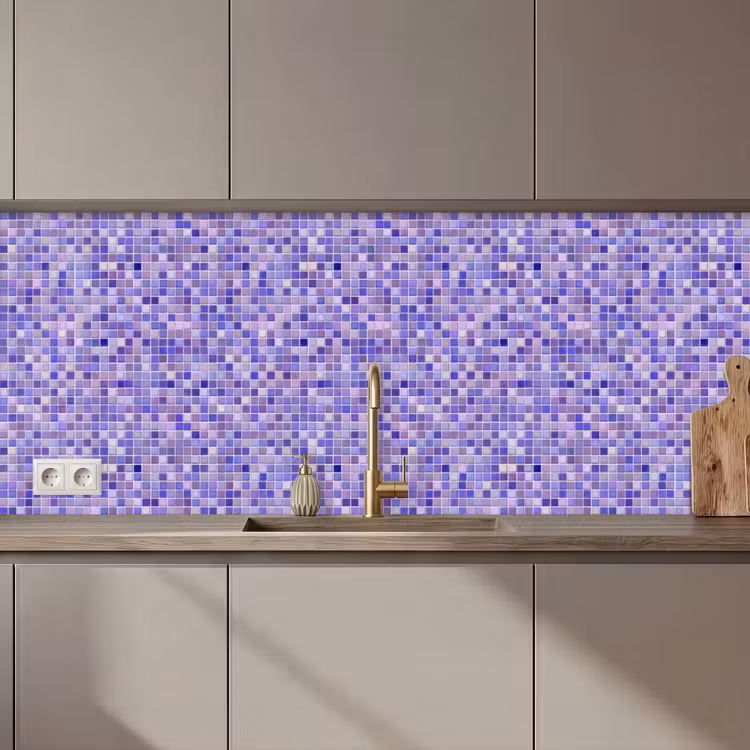 Keuken achterwand - Mozaïek - Tegels - Lila - Amethist — 1
