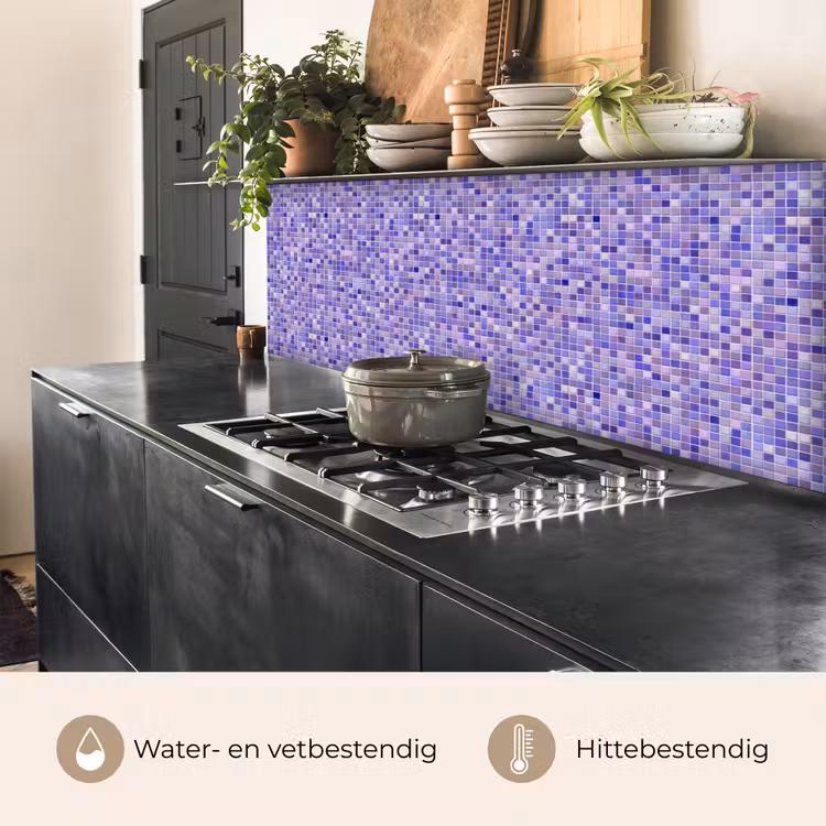 Keuken achterwand - Mozaïek - Tegels - Lila - Amethist — 5