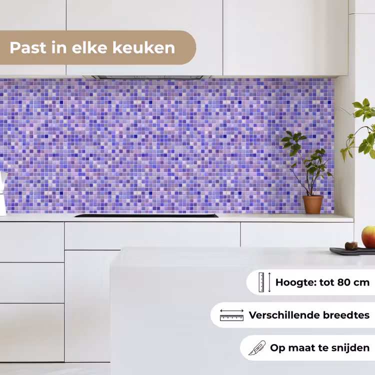 Keuken achterwand - Mozaïek - Tegels - Lila - Amethist — 7