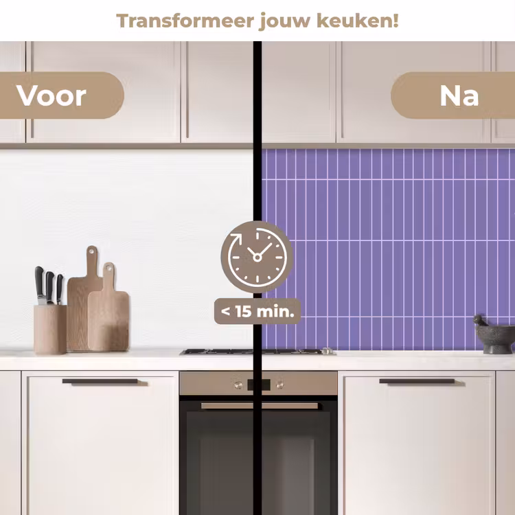 Keuken achterwand - Patroon - Tegel - Lila — 3