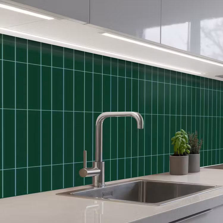 Keuken achterwand - Patroon - Tegels - Donkergroen — 2