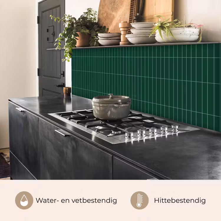 Keuken achterwand - Patroon - Tegels - Donkergroen — 5