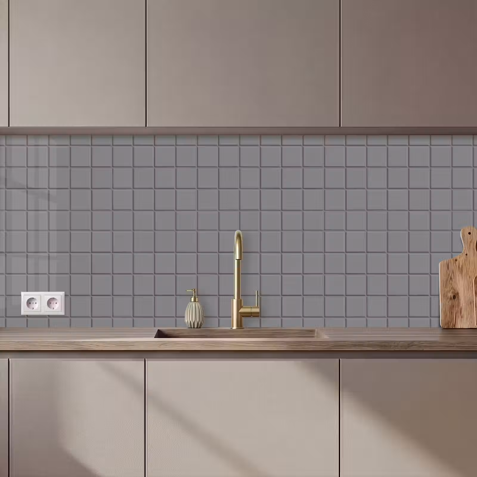 Keuken achterwand - Modern - Patroon - Grijs — 1