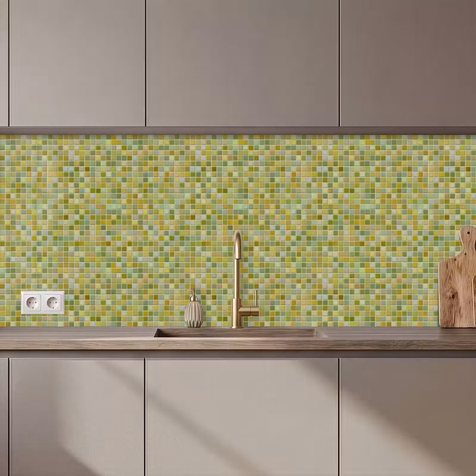 Keuken achterwand - Mozaïek - Patroon - Groen — 1