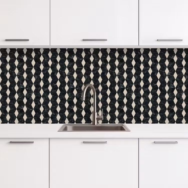 Keuken achterwand - Geometrisch - Patroon - Marmer - Groen — 4