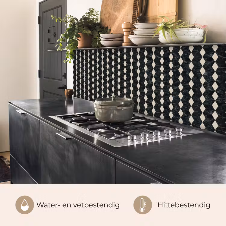 Keuken achterwand - Geometrisch - Patroon - Marmer - Groen — 5
