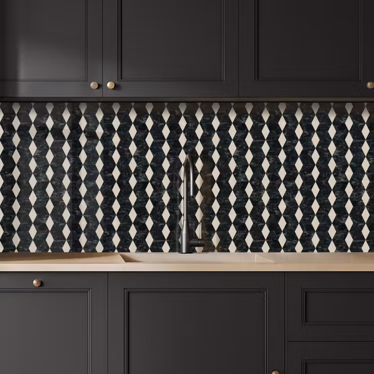 Keuken achterwand - Geometrisch - Patroon - Marmer - Groen — 6