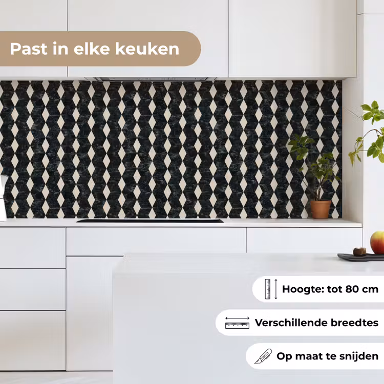 Keuken achterwand - Geometrisch - Patroon - Marmer - Groen — 7