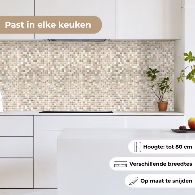 Keuken achterwand - Mozaïek - Patroon- Taupe — 7