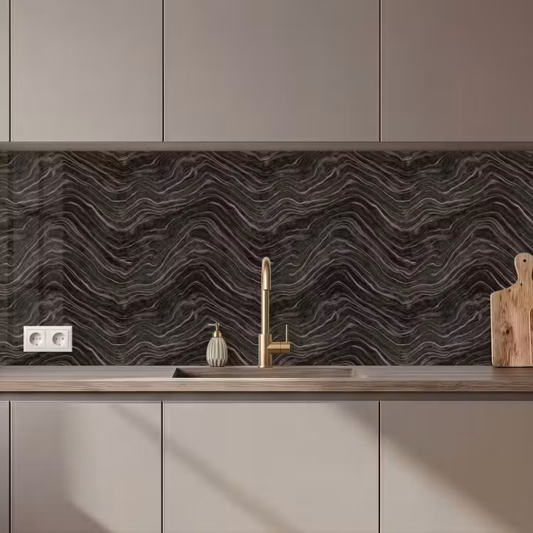 Keuken achterwand - Patroon - Contrast - Antraciet — 1