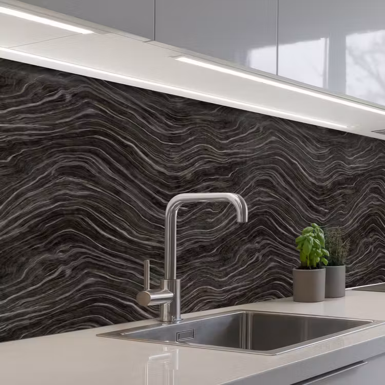 Keuken achterwand - Patroon - Contrast - Antraciet — 2