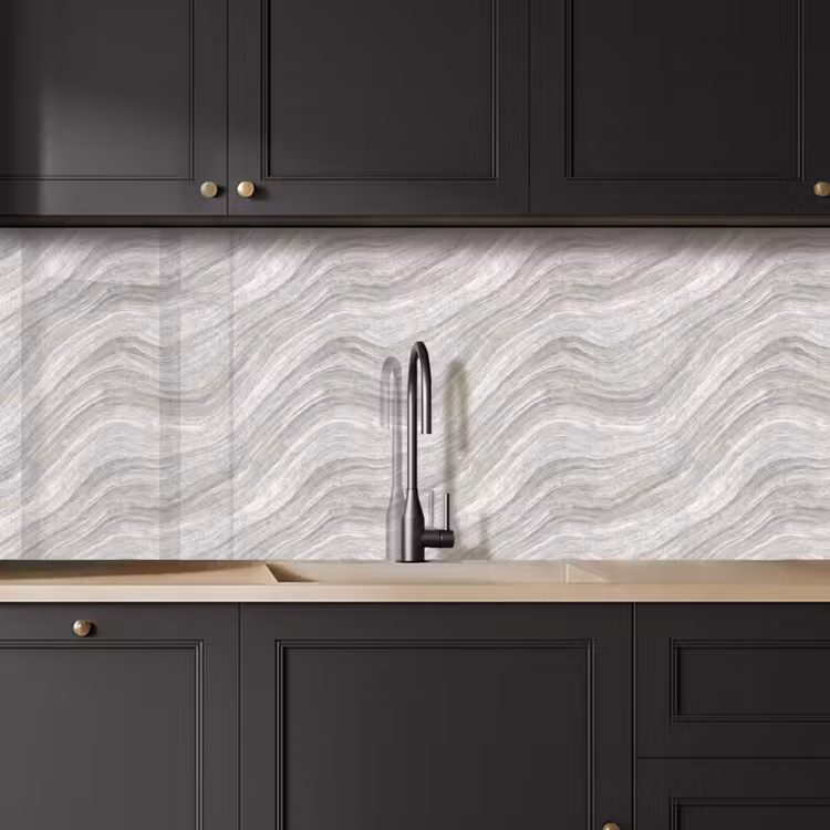 Keuken achterwand - Patroon - Helder - Wit - Grijs — 6