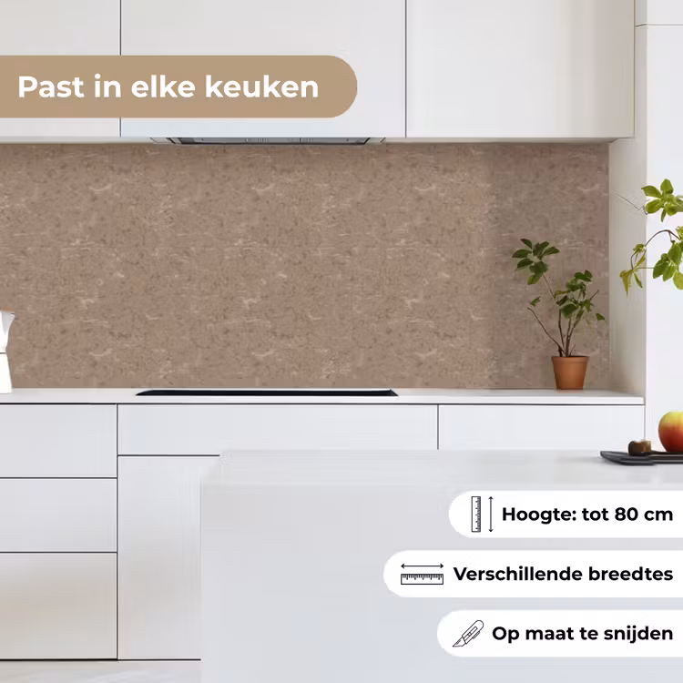 Keuken achterwand - Patroon - Kalksteen - Beige — 7