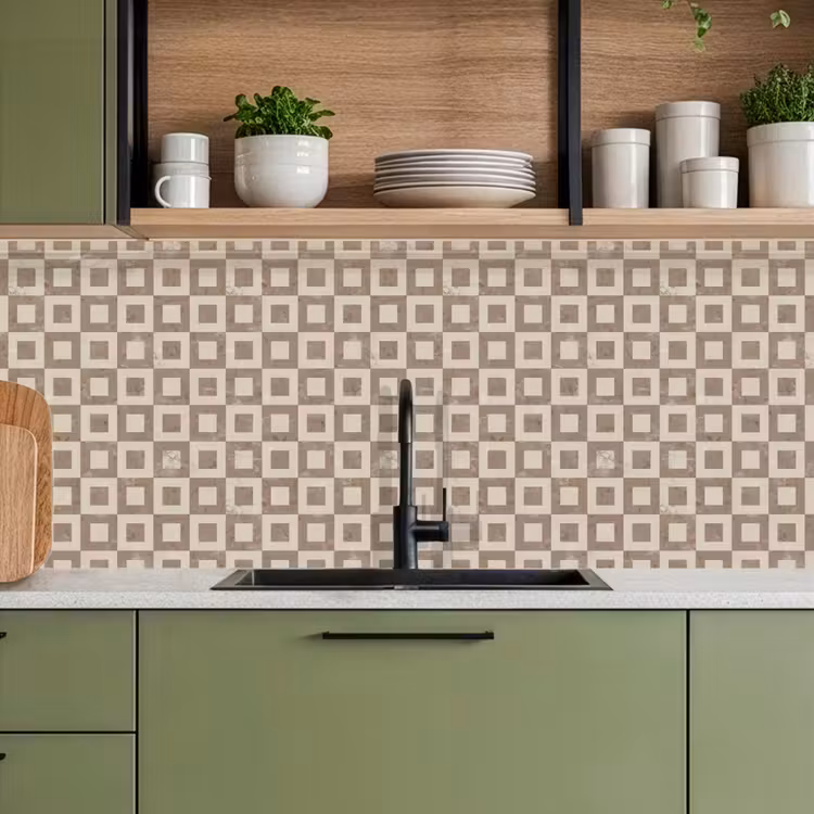 Keuken achterwand - Patroon - Marmer - Beige — 8