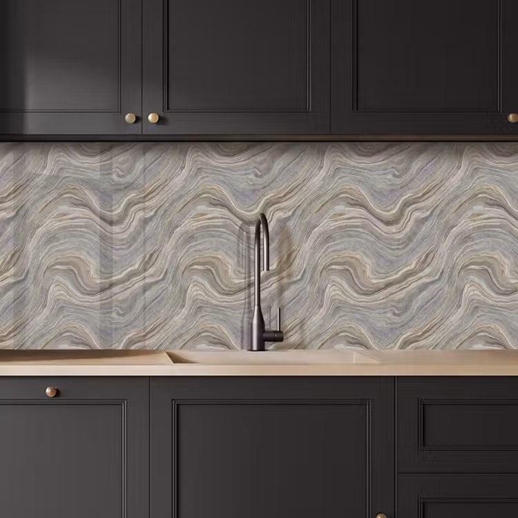 Keuken achterwand - Patroon - Sereen - Paars - Groen — 6