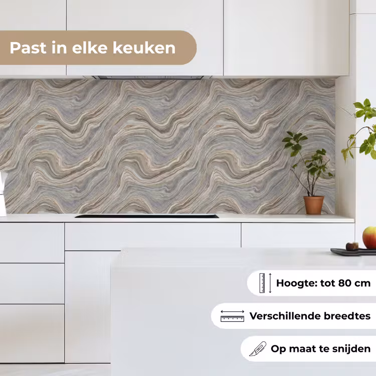 Keuken achterwand - Patroon - Sereen - Paars - Groen — 7