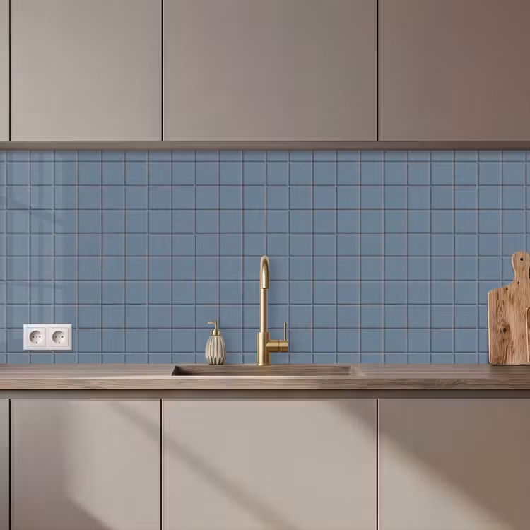 Keuken achterwand - Patroon - Tegel - Blauwgrijs — 1