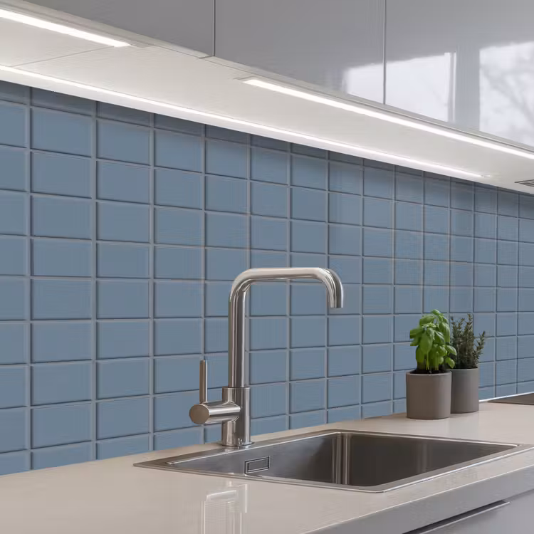 Keuken achterwand - Patroon - Tegel - Blauwgrijs — 2