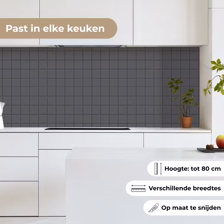 Keuken achterwand - Patroon - Tegel - Grafiet - Grijs — 7
