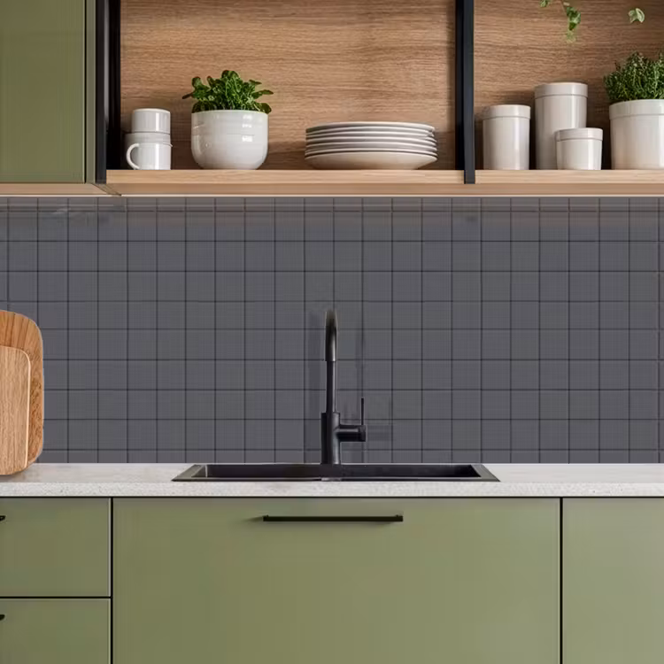 Keuken achterwand - Patroon - Tegel - Grafiet - Grijs — 8