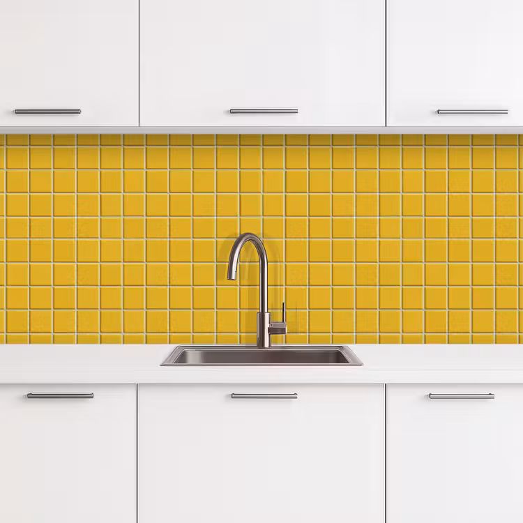 Keuken achterwand - Patroon - Tegel - Okergeel — 4