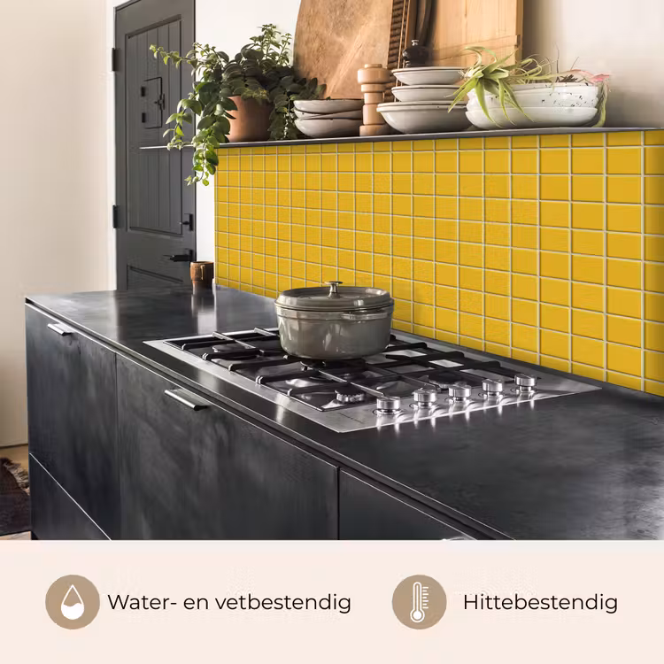 Keuken achterwand - Patroon - Tegel - Okergeel — 5