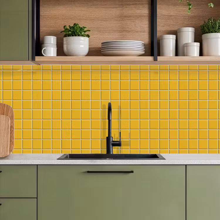 Keuken achterwand - Patroon - Tegel - Okergeel — 8