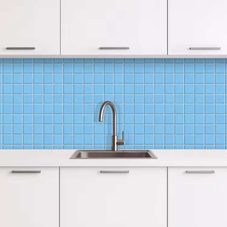 Keuken achterwand - Patroon - Tegel - Pastel - Blauw — 4