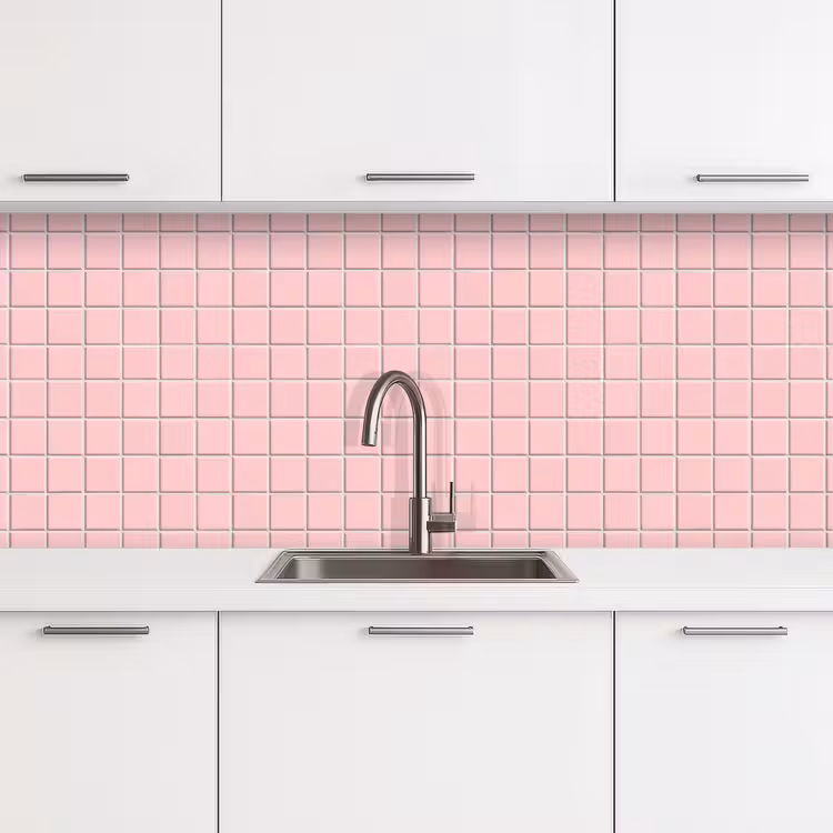 Keuken achterwand - Patroon - Tegel - Pastelroze — 4