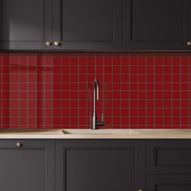 Keuken achterwand - Patroon - Tegels - Burgundy — 6