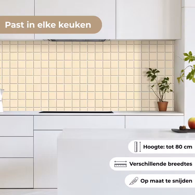 Keuken achterwand - Patroon - Tegels - Gebroken - Wit — 7