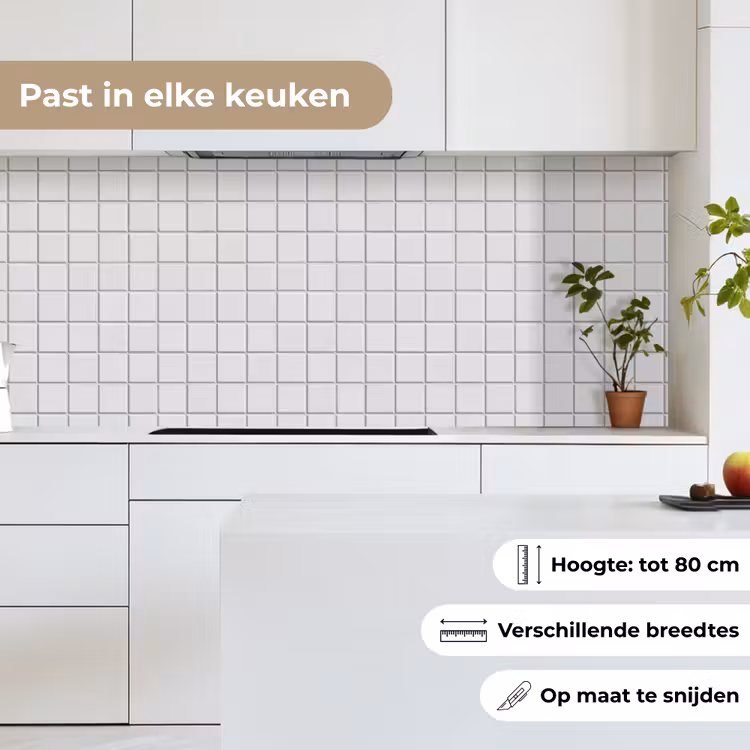 Keuken achterwand - Patroon - Tegels - Grijs - Wit — 7