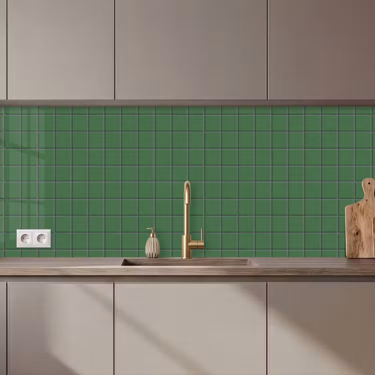 Keuken achterwand - Patroon - Tegels - Groen — 1