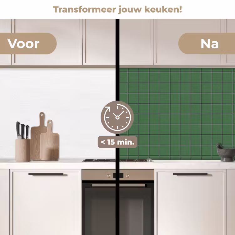 Keuken achterwand - Patroon - Tegels - Groen — 3
