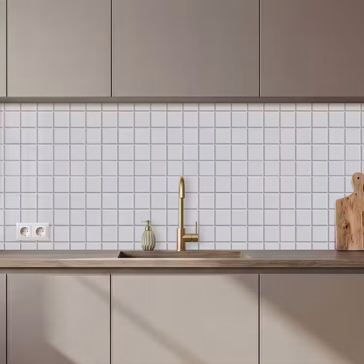 Keuken achterwand - Patroon - Tegels - Licht - Grijs — 1